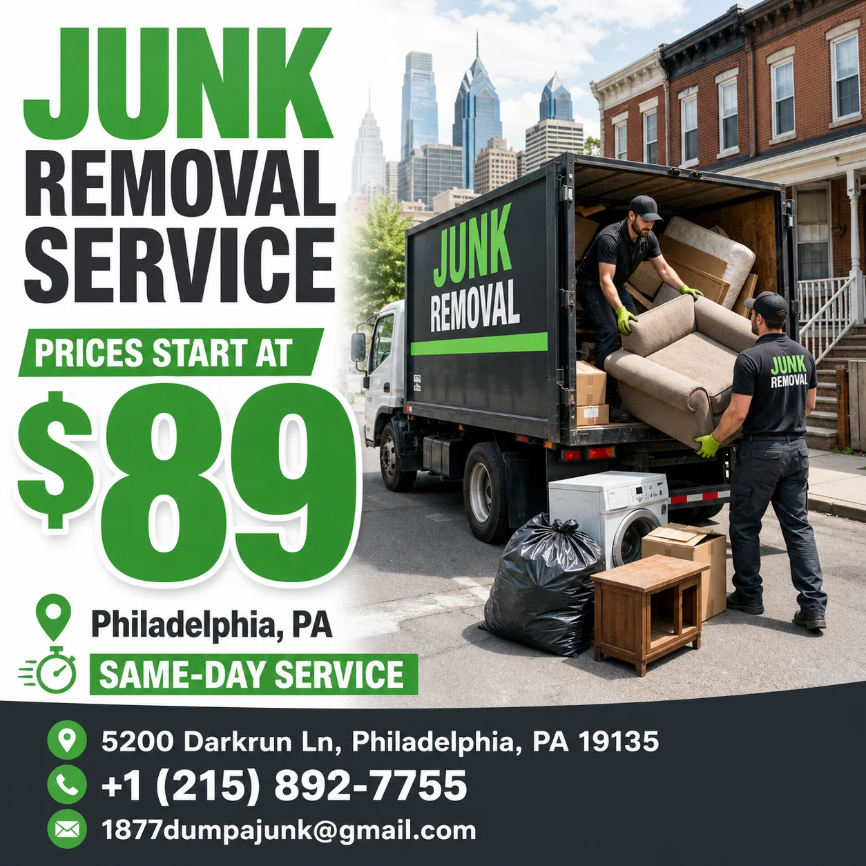 Affordable Junk Removal Services in Philadelphia, PA | Same-Day Pickup